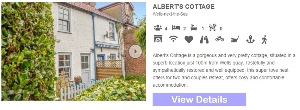 Albert's Cottage in Wells Next The Sea, Norfolk