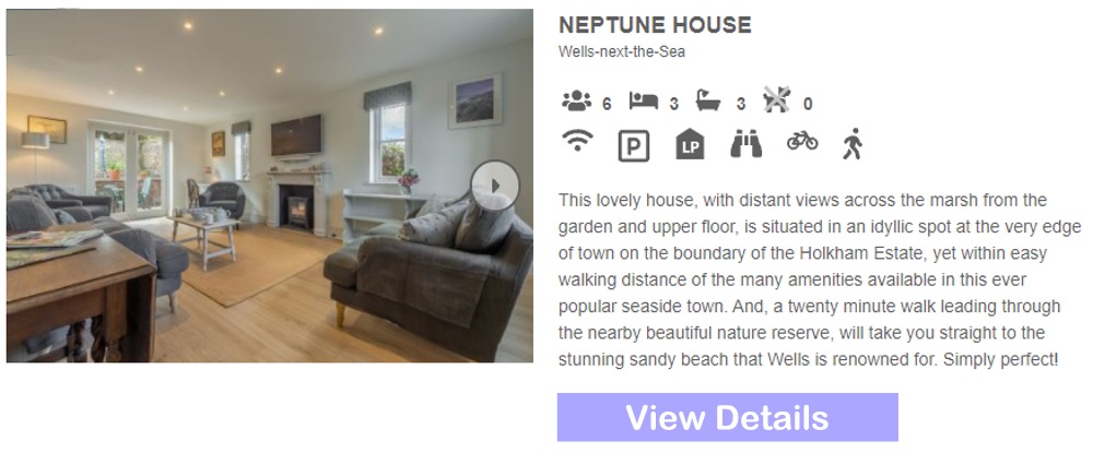 Neptune House in Wells Next The Sea, Norfolk