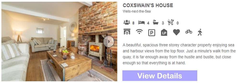 Coxswaines House in Wells Next The Sea, Norfolk