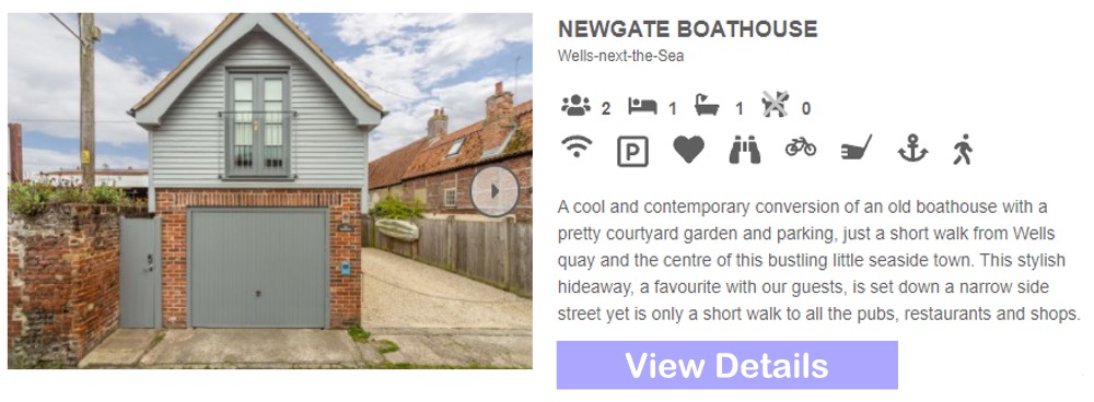 Newgate Boathouse in Wells Next The Sea, Norfolk